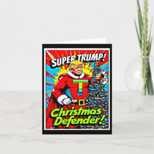 Rainbow T Super Trump Christmas Defender - Vintage Card