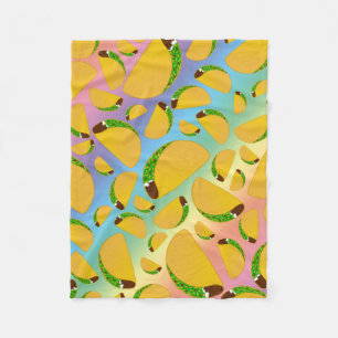 Rainbow tacos fleece blanket