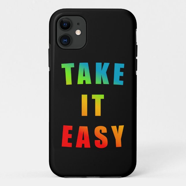 RAINBOW TAKE IT EASY | POSITIVE THINKING LIFESTYLE Case-Mate iPhone CASE (Back)