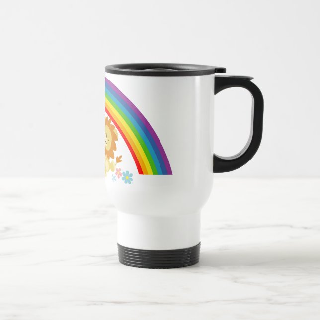 Rainbow Tango-Cute Cartoon Lions Commuter Mug (Right)