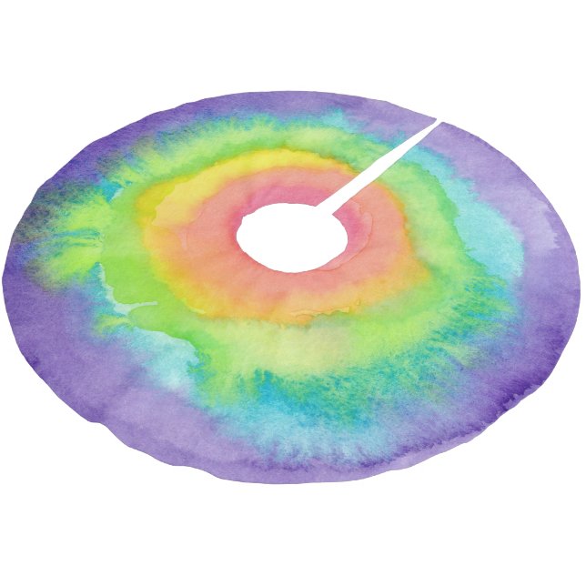 Rainbow Target Tree Skirt (Angled)