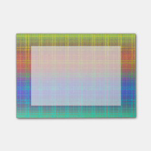 Rainbow Tartan Plaid Customise or Go Bold Plaid Post-it Notes