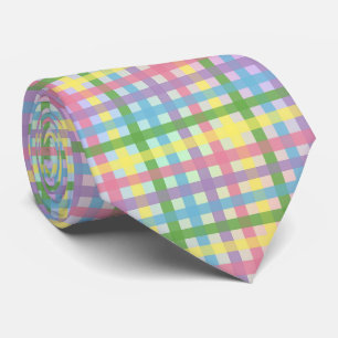 Rainbow Tartan Stripe Tie