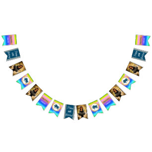 Rainbow Taurus Glitter Birthday Party Bunting