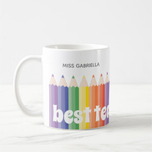 Rainbow Teacher Appreciation Best Teacher Mug