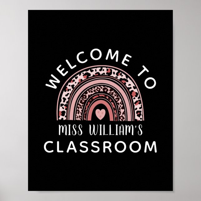 Rainbow Teacher Classroom Welcome Poster (Front)