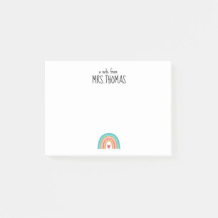 Rainbow Teacher Note Pad – Custom Teacher Gift