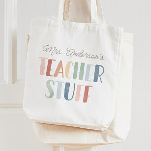 Rainbow Teacher Stuff Teacher Appreciate Gift Tote Bag