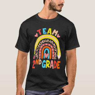 Rainbow Team 2Nd Second Grade Back To School Teach T-Shirt