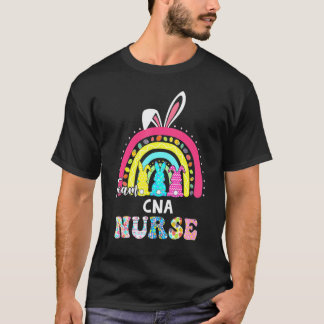 Rainbow Team CNA Nurse Bunny Ears Easter Day Chris T-Shirt