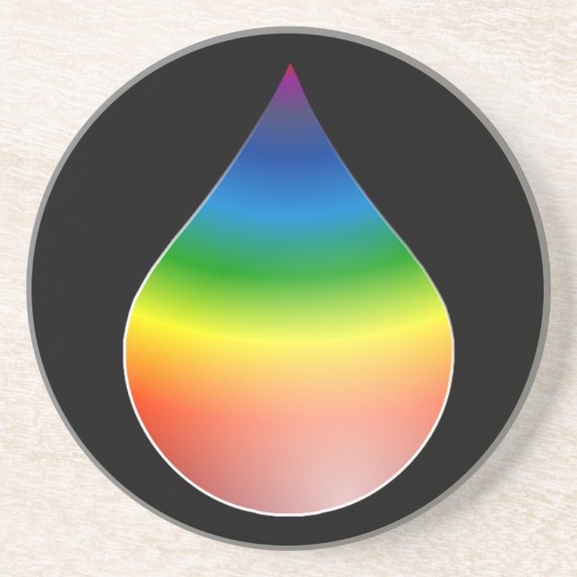 RAINBOW TEARDROP COASTER (Front)