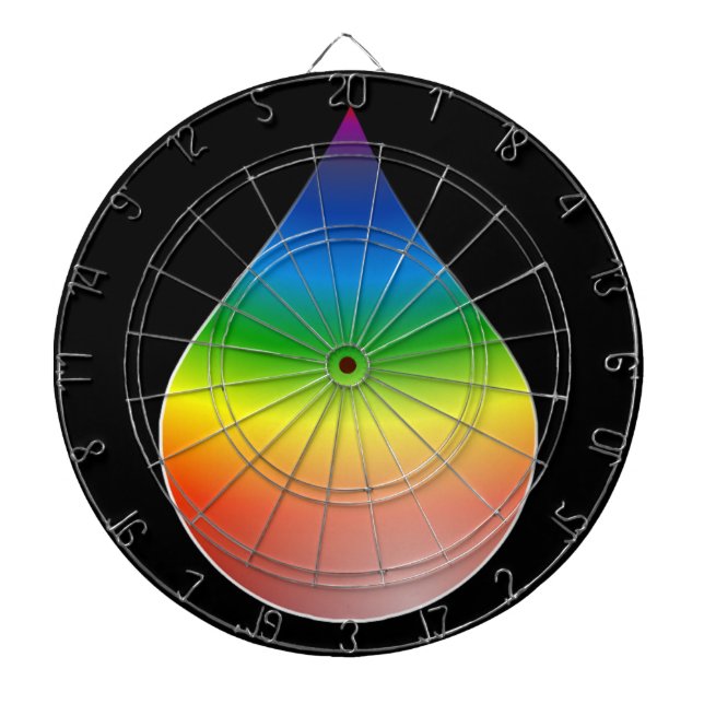 RAINBOW TEARDROP DARTBOARD (Front)