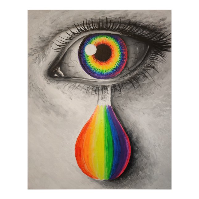 Rainbow tears poster jigsaw puzzle (Front)