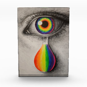 Rainbow tears poster photo block