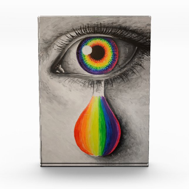 Rainbow tears poster photo block (Front)
