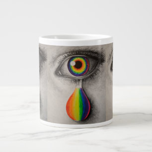 Rainbow tears poster throw pillow trivet stone coa large coffee mug