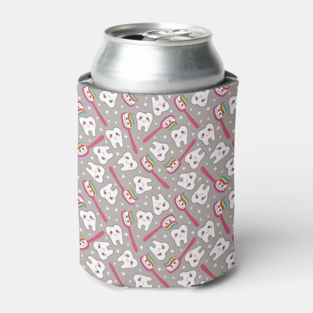Rainbow Teeth Pattern Can Cooler (Can Front)