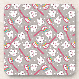 Rainbow Teeth Pattern Coaster
