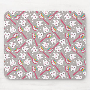 Rainbow Teeth Pattern Mouse Mat