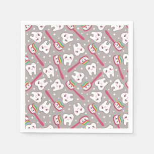 Rainbow Teeth Pattern Napkin