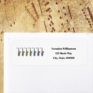 Rainbow Tenor Saxophone Personalise Return Address