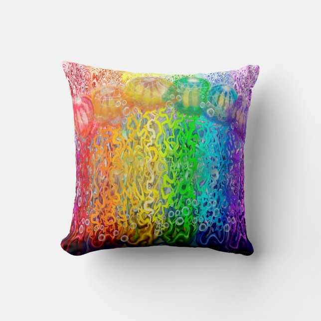 Rainbow Tentacles Cushion (Front)