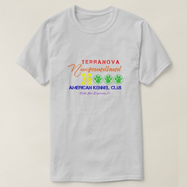 Rainbow Terranova Newfoundland Tshirt (Design Front)