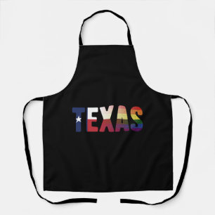 Rainbow Texas Flag Design for proud LGBT Texan Apron
