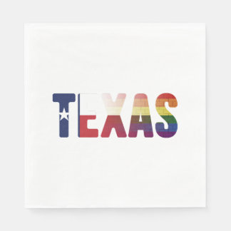 Rainbow Texas Flag Design for proud LGBT Texan Napkin