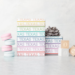 Rainbow Texas, Texas, Texas Wrapping Paper