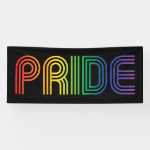 Rainbow Text Gay Pride Banner