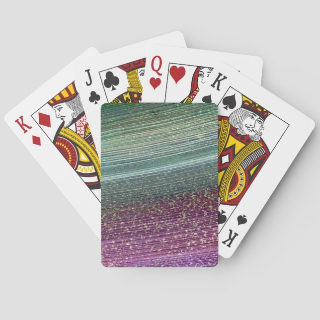 Rainbow Textured Pink Poker Deck of Cards (Back)