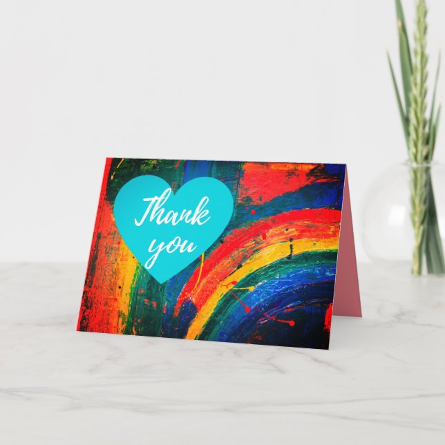 Rainbow Thank You Card (Front)