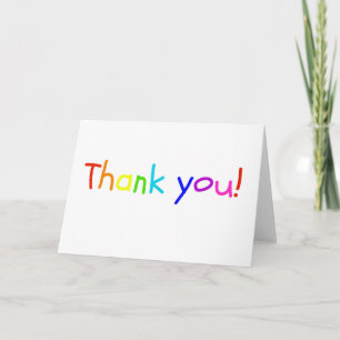 Rainbow Thank You Card from Child
