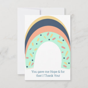 Rainbow Thank You for Hope Card