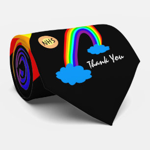 Rainbow & Thank You "NHS" /office fashion Britain Tie