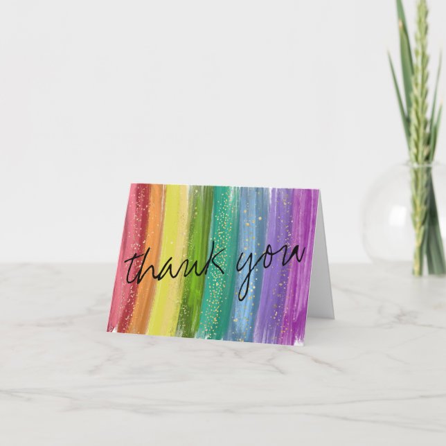 Rainbow Thank You Note (Front)
