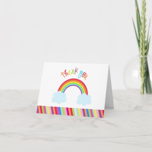 Rainbow Thank You Note cards (Front)