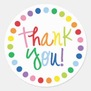 Rainbow Thank You Sticker