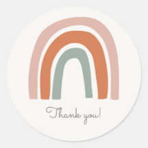 Rainbow Thank You Sticker