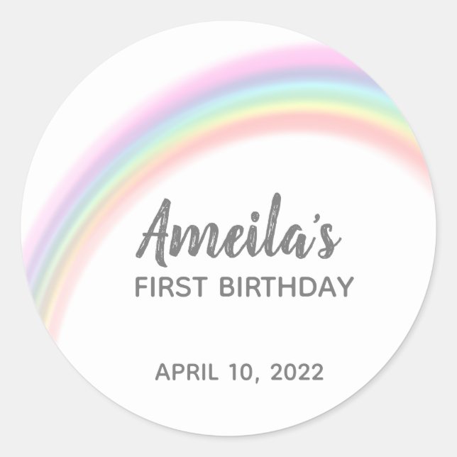 Rainbow thank you sticker (Front)