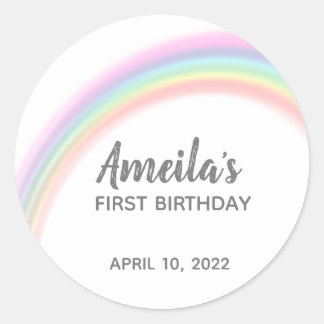 Rainbow thank you sticker