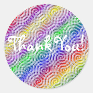 Rainbow Thank You Sticker
