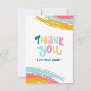 Rainbow theme Thank You card