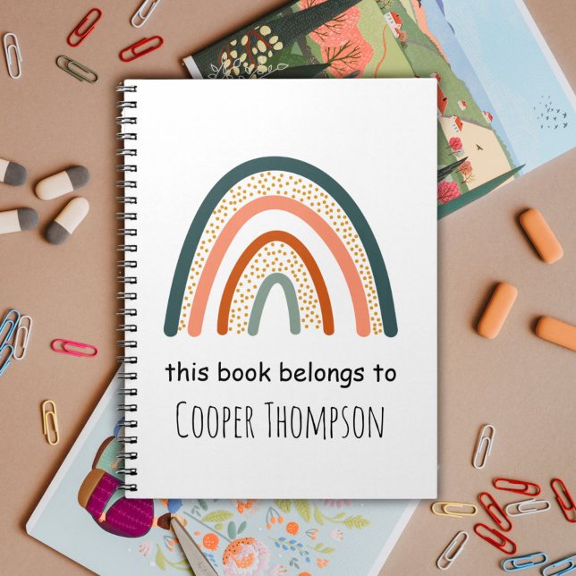 Rainbow this book belongs to kids  notebook (Creator Uploaded)