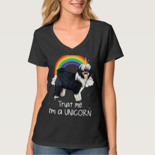 Rainbow Tibetan Terrier Trust Me Im A Unicorn Dog T-Shirt