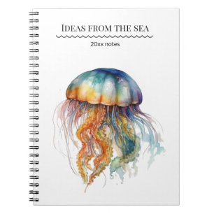 Rainbow Tides Jellyfish: Watercolor Art Notebook