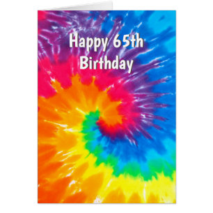 Rainbow Tie Dye 65th Birthday