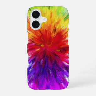 Rainbow tie dye abstract phone case