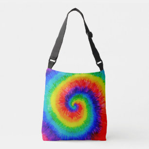 Rainbow Tie-Dye Alcohol Ink Crossbody Bag